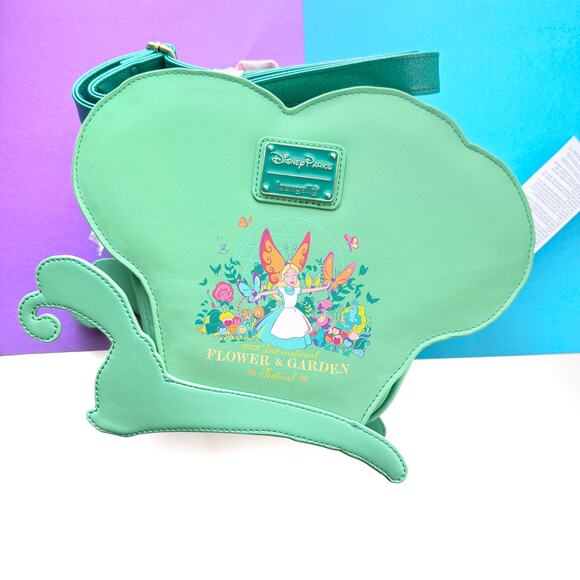 Loungefly Alice Wonderland Butterfly Crossbody Epcot Flower Garden Fest 2026 - Picture 6 of 11